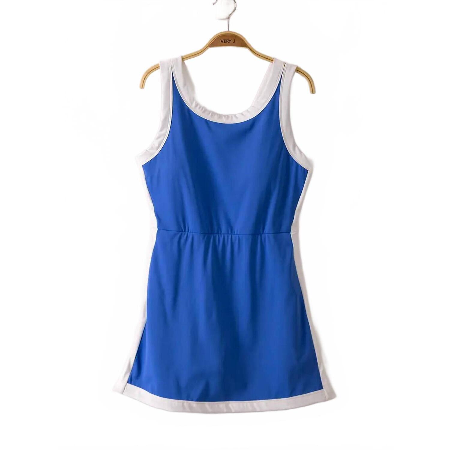New Very J Women's Match Point Mini Dress In Blue